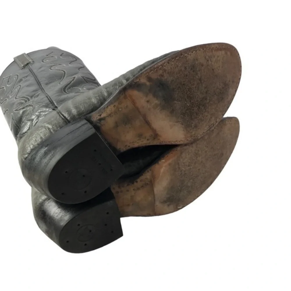 Dan Post 6297091 El Paso Grey Leather Men’s Cowboy Boots size 8.5 D